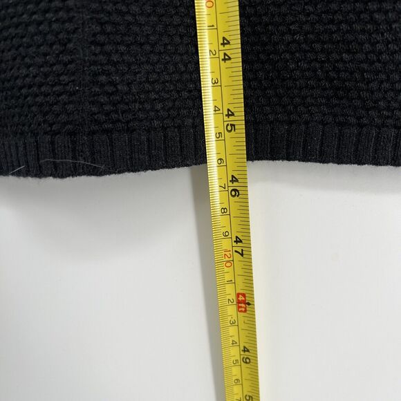 prAna Figaro Sweater Dress S Black Stretch Midi Spring Side Slit Stretch - Picture 8 of 11